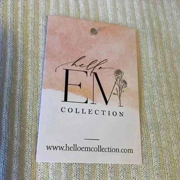 LA MIEL Avery Sleeveless Crewneck Ivory Ribbed Knit Sheer Tank Top Size Large - Picture 12 of 15